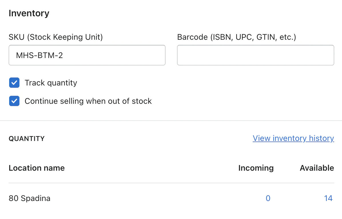 如何创建 Shopify 商店：库存管理和产品选项