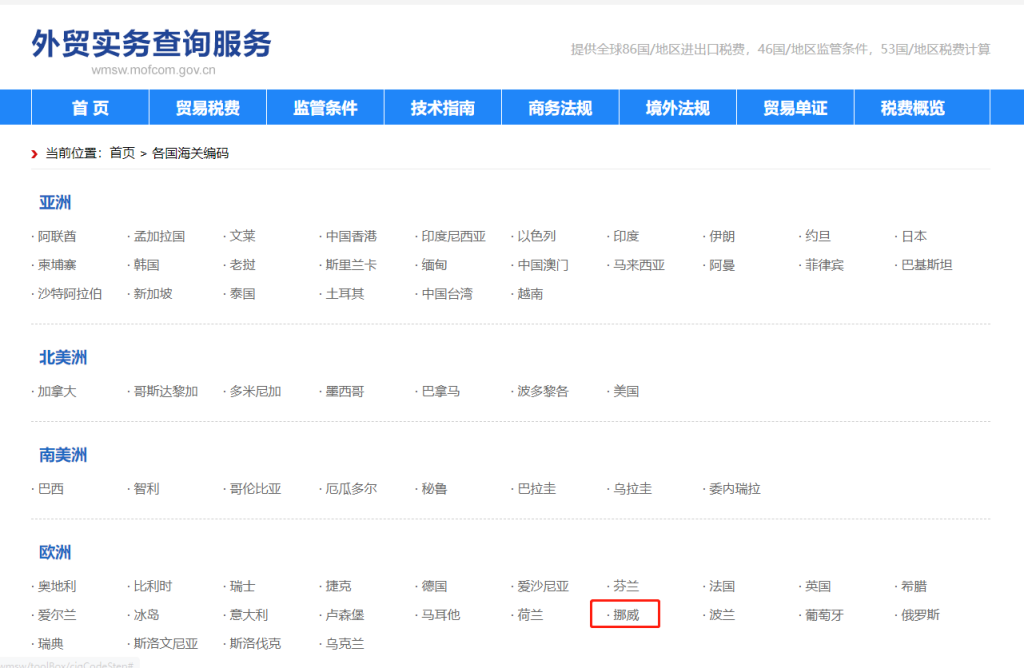 挪威海关编码是多少？挪威海关编码查询教程
