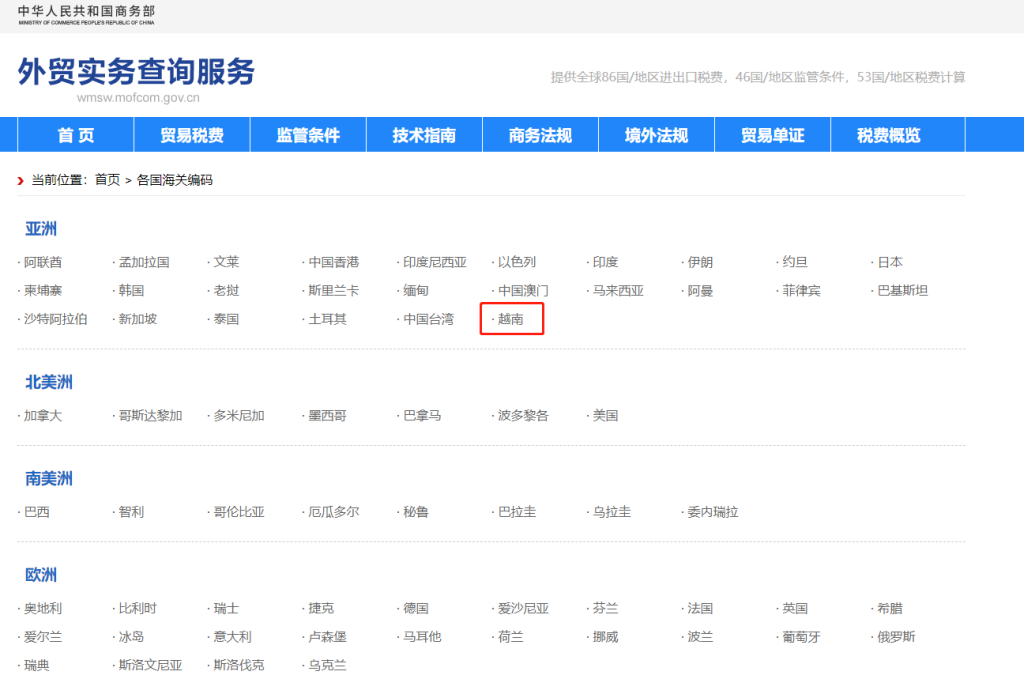 越南海关编码是多少？越南海关编码查询教程